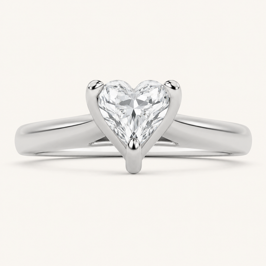2CT Round Cut Lab Grown Diamond Classic Solitaire Engagement Ring
