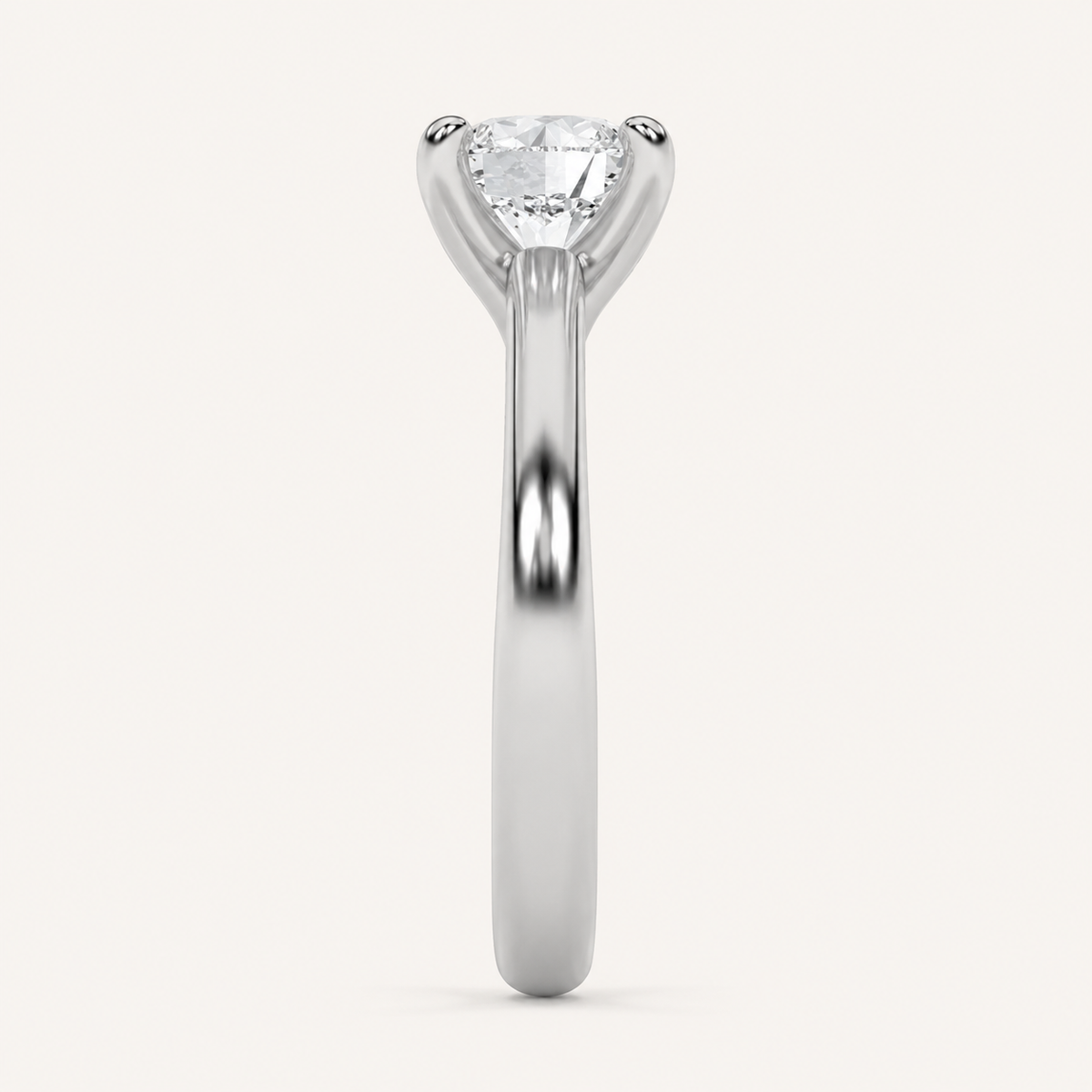 2CT Round Cut Lab Grown Diamond Classic Solitaire Engagement Ring