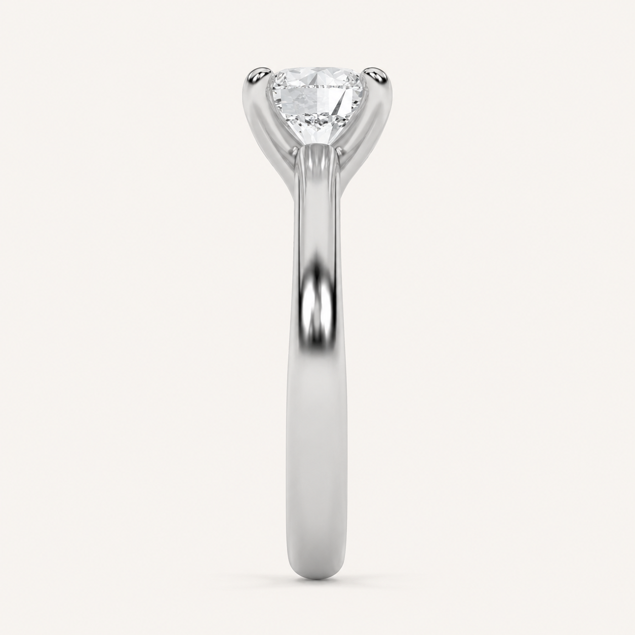 2CT Round Cut Lab Grown Diamond Classic Solitaire Engagement Ring