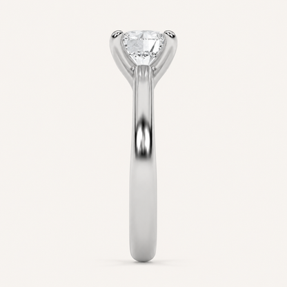 2CT Round Cut Lab Grown Diamond Classic Solitaire Engagement Ring