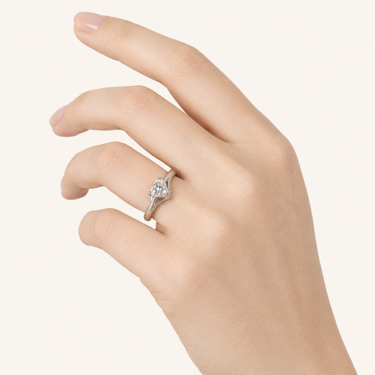 2CT Round Cut Lab Grown Diamond Classic Solitaire Engagement Ring