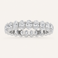 2.5CT Oval Shaped Lab Grown Diamond Split Prong Eternity Ring in 14K Gold (F/VS)
