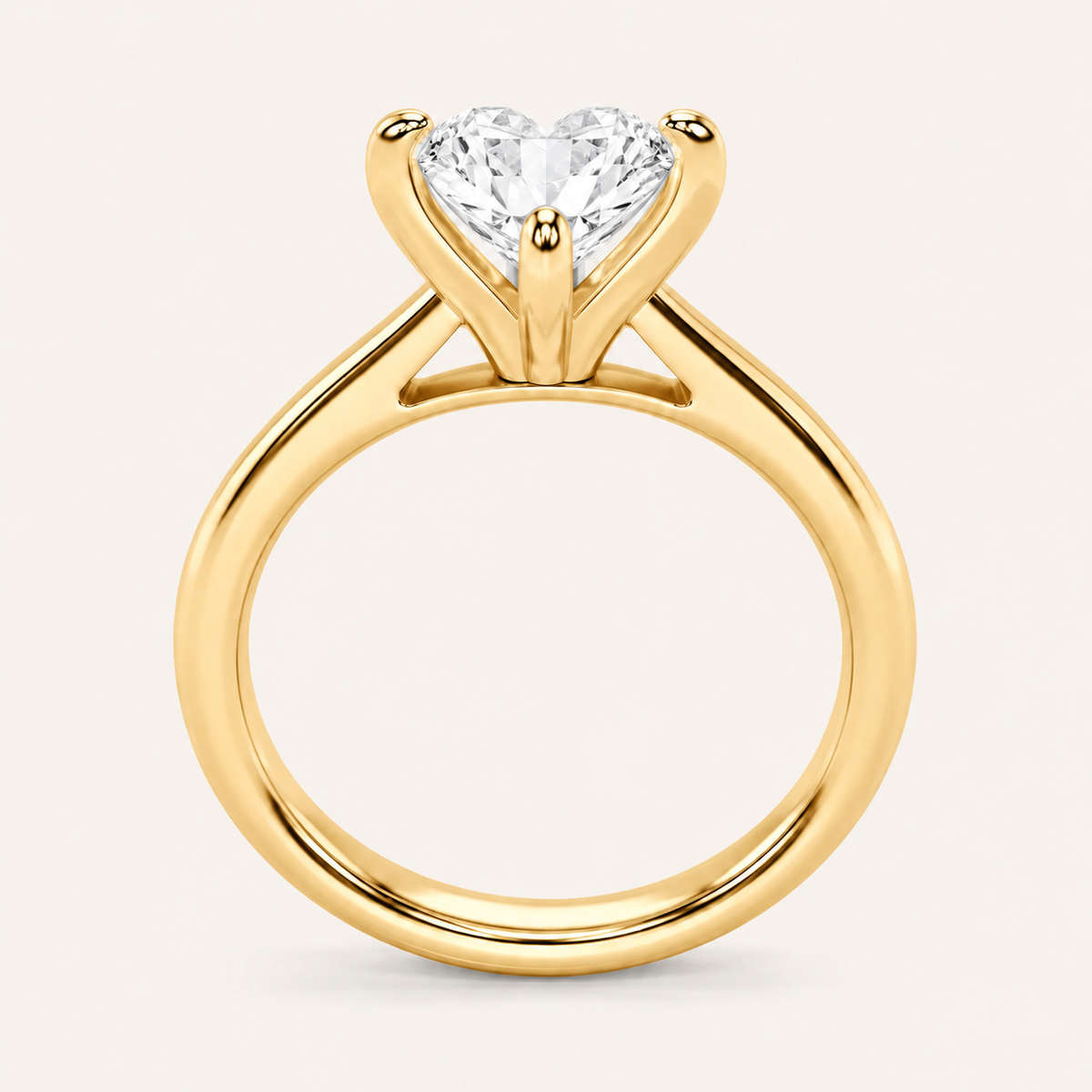 1.5CT Round Cut Lab Grown Diamond Classic Solitaire Engagement Ring
