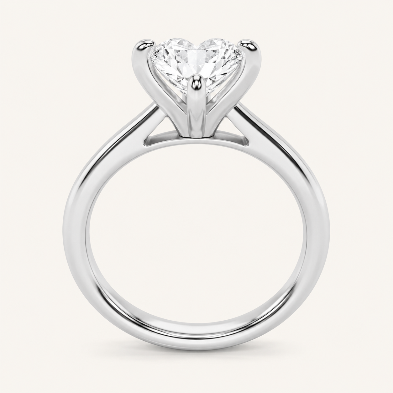 1.5CT Round Cut Lab Grown Diamond Classic Solitaire Engagement Ring