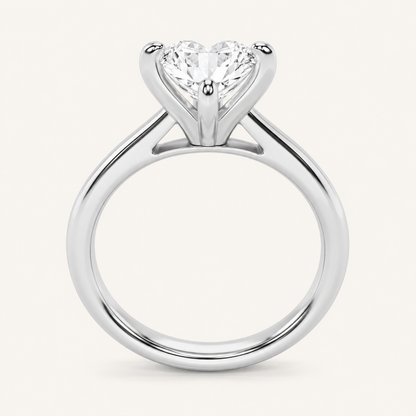 1.5CT Round Cut Lab Grown Diamond Classic Solitaire Engagement Ring