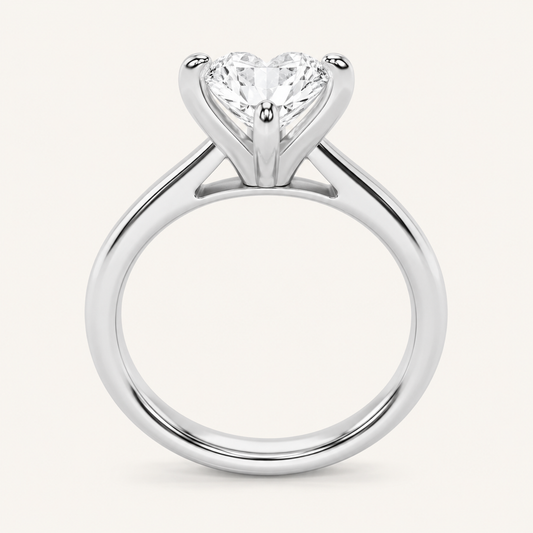 1.5CT Round Cut Lab Grown Diamond Classic Solitaire Engagement Ring