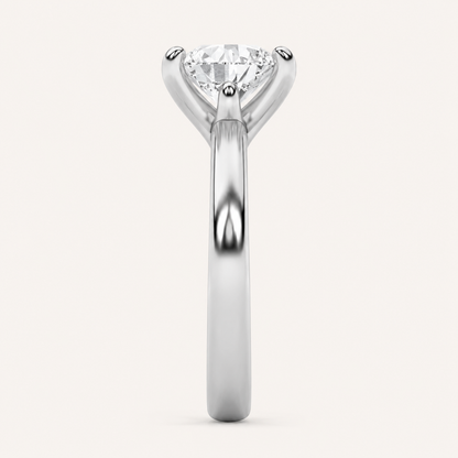 1.5CT Round Cut Lab Grown Diamond Classic Solitaire Engagement Ring