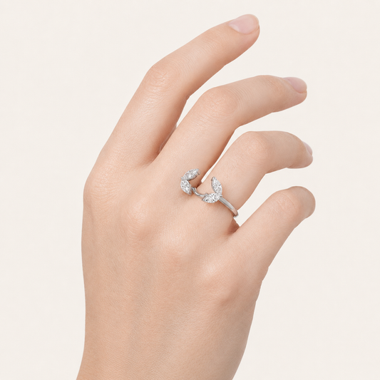 1.00 CT Marquise Cut Lab Grown Diamond Wrap Ring