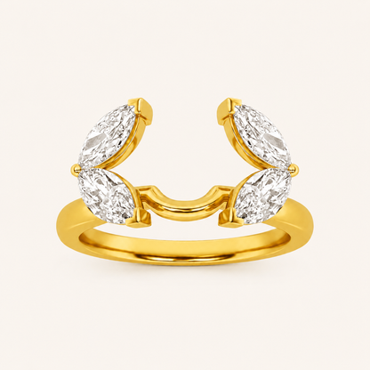 1.00 CT Marquise Cut Lab Grown Diamond Wrap Ring