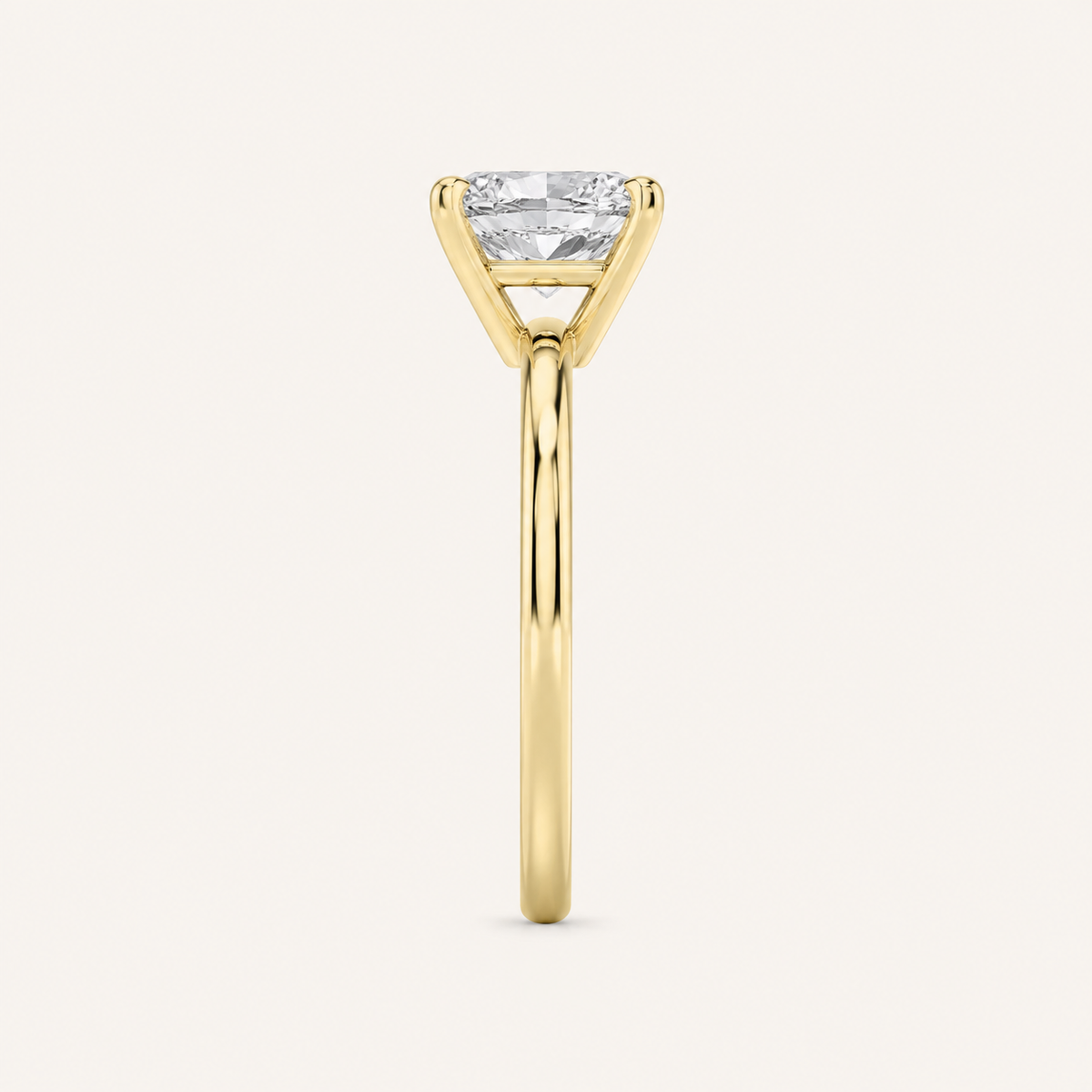 1.00 CT Radiant Cut Lab Grown Diamond Classic Solitaire Ring