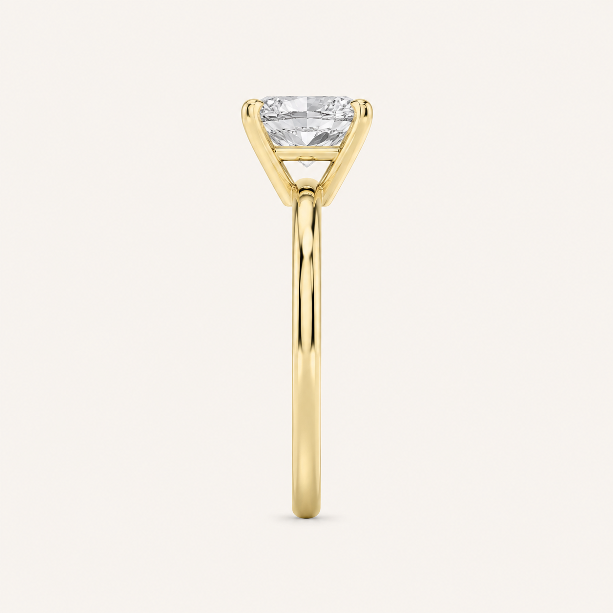 1.00 CT Radiant Cut Lab Grown Diamond Classic Solitaire Ring