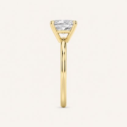 3.00 CT Radiant Cut Lab Grown Diamond Classic Solitaire Ring