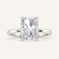 1.50 CT Radiant Cut Lab Grown Diamond Classic Solitaire Ring