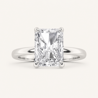 1.50 CT Radiant Cut Lab Grown Diamond Classic Solitaire Ring