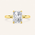 4.00 CT Radiant Cut Lab Grown Diamond Classic Solitaire Ring