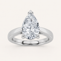 2.00 CT Pear Cut Lab Grown Diamond Classic Shank Solitaire Engagement Ring
