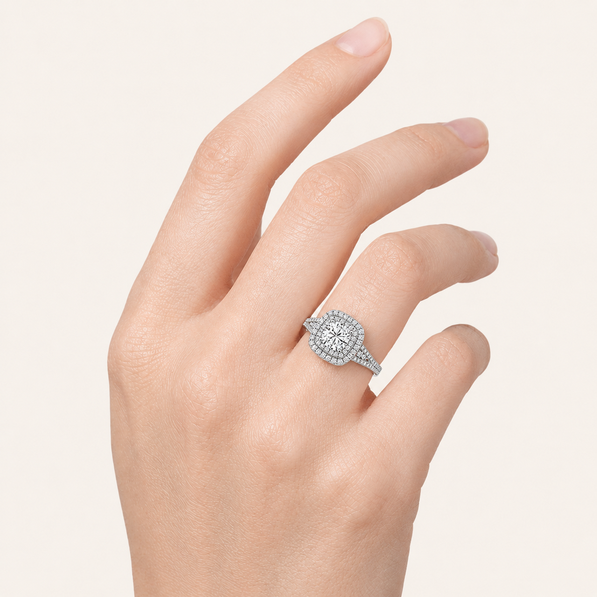 1.75CT Round Cut Lab Grown Diamond Engagement Ring
