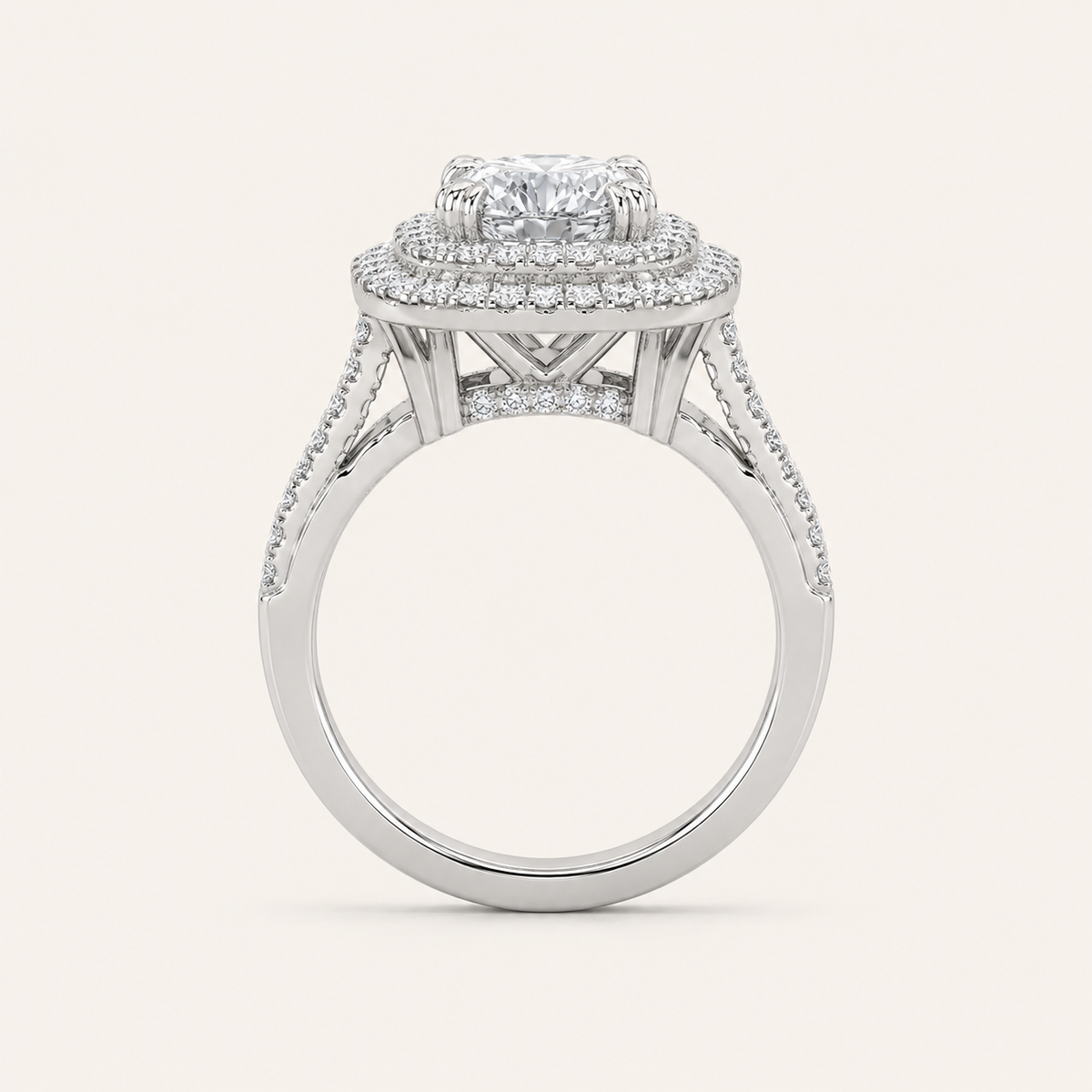 1.75CT Round Cut Lab Grown Diamond Engagement Ring