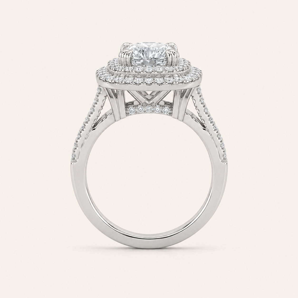 1.75CT Round Cut Lab Grown Diamond Engagement Ring