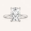 2.5CT Elongated Cushion Cut Lab Grown Diamond Solitaire Engagement Ring