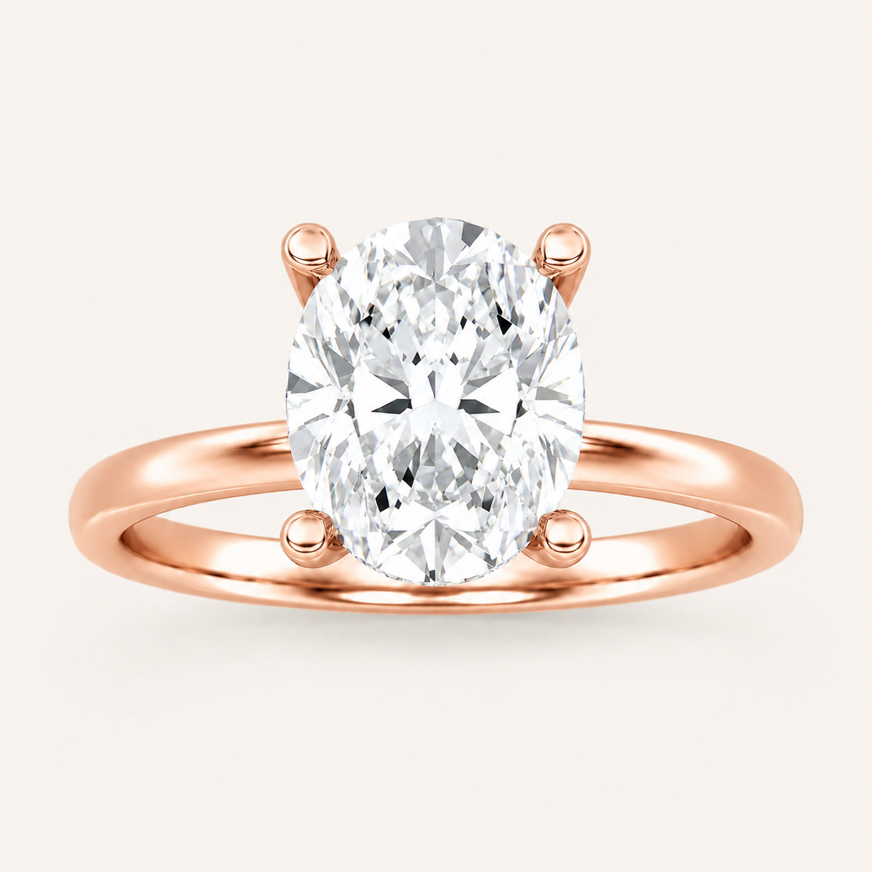 2CT Oval Cut Lab Grown Diamond Halo Petite Shank Solitaire Ring