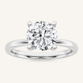 2.00 CT Round Cut Lab Grown Diamond Petite Shank Ring