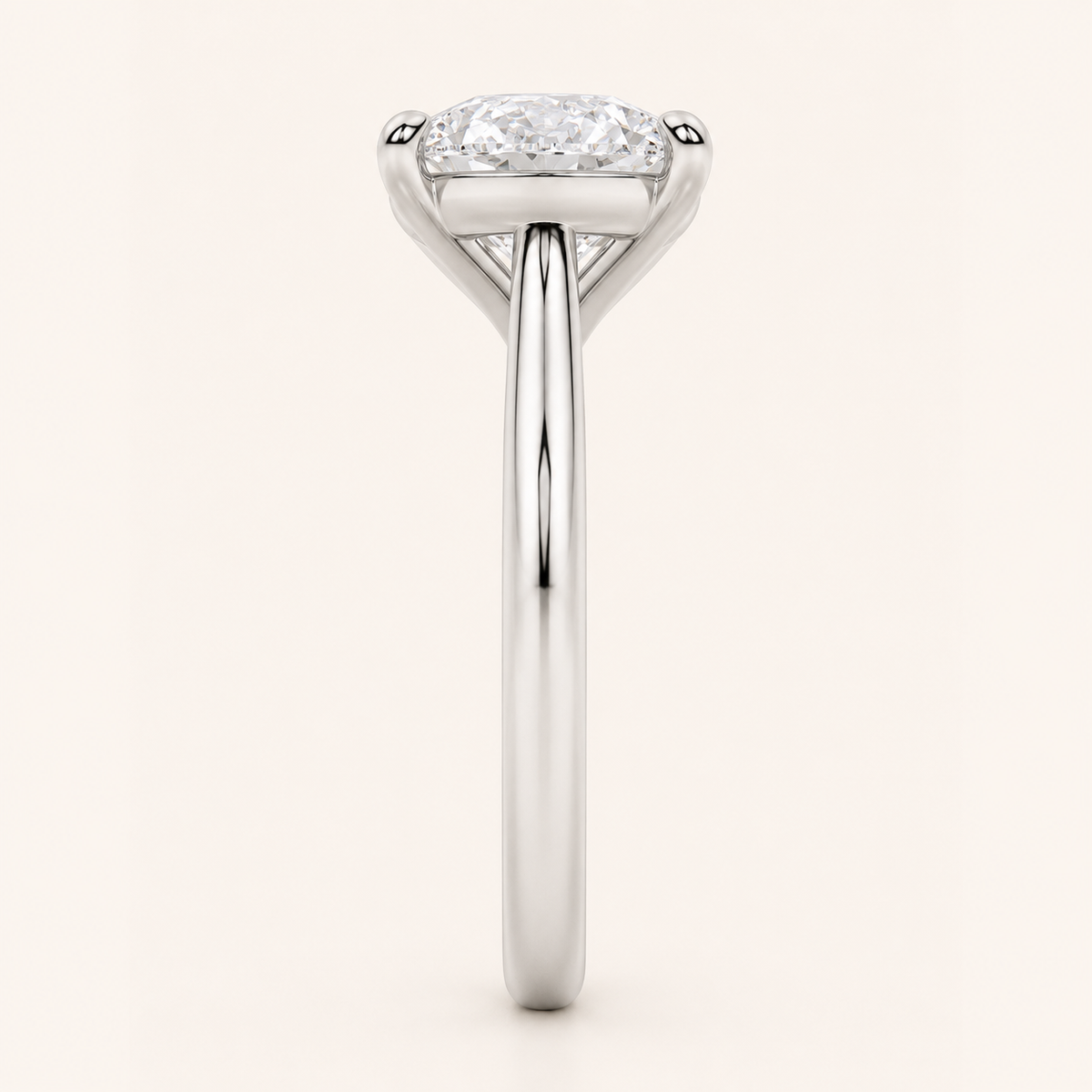 2.00 Ct Pear Cut Lab Grown Diamond East West Accented Ring