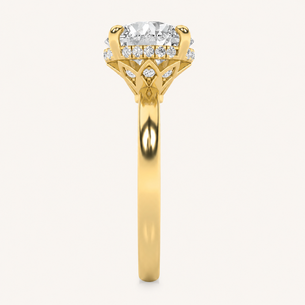 3.50 CT Round Cut Lab Grown Diamond Classic Solitaire Engagement Ring