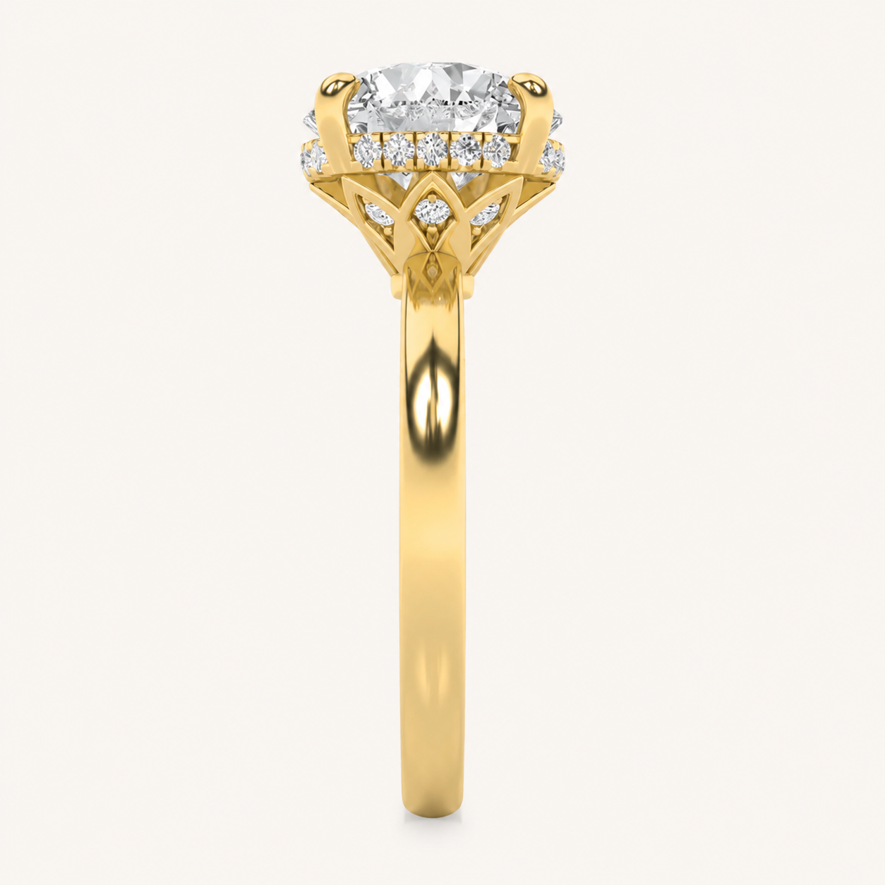 3.50 CT Round Cut Lab Grown Diamond Classic Solitaire Engagement Ring