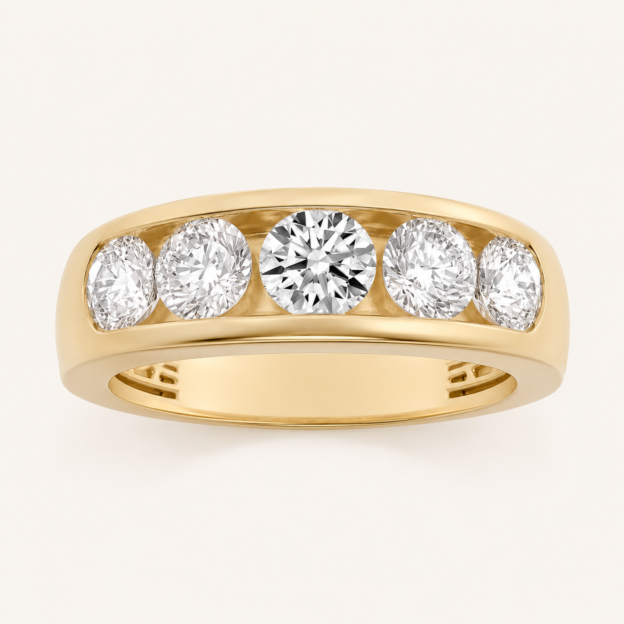 2.00 CT Round Cut Lab Grown Diamond Mens Ring