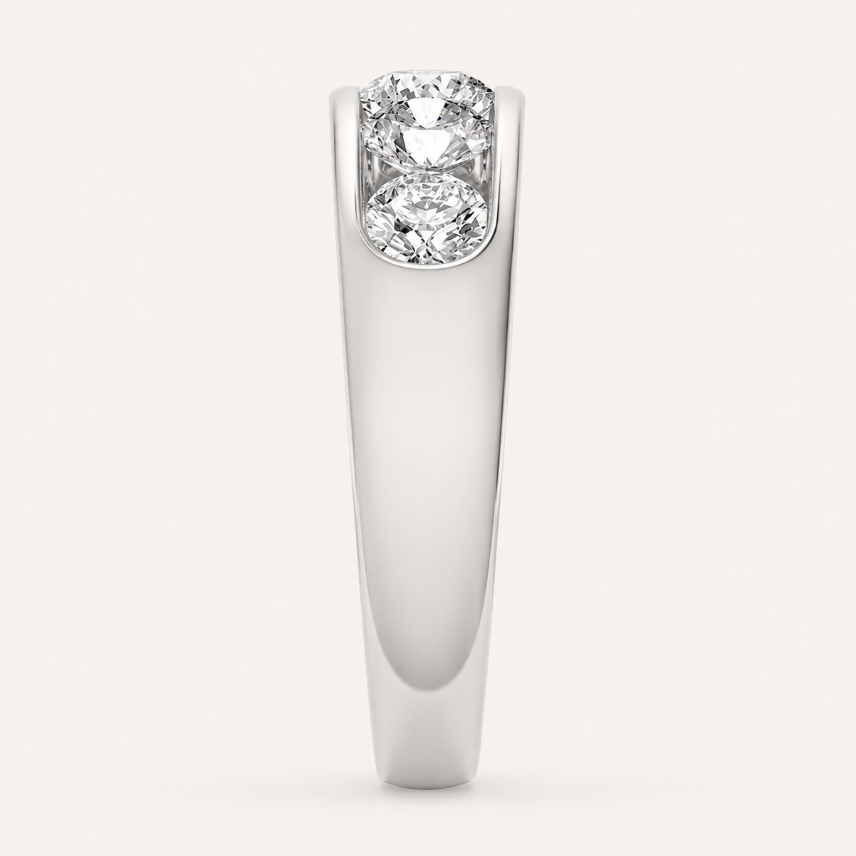 2.00 CT Round Cut Lab Grown Diamond Mens Ring