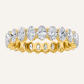 3.00 CT Oval Cut Lab Grown Diamond Split Prong Eternity Ring