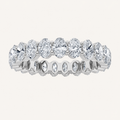 3.85 CT Oval Cut Lab Grown Diamond Split Prong Eternity Ring