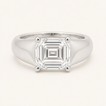 2CT Emerald Cut Lab Grown Diamond East West Solitaire Men's Ring