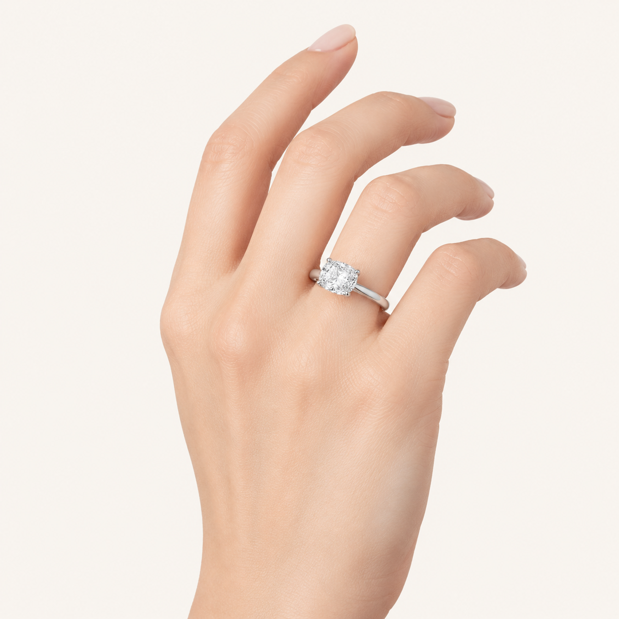 1.5CT Oval Cut Lab Grown Diamond East West Solitaire Ring