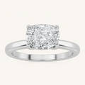 1.5CT Oval Cut Lab Grown Diamond East West Solitaire Ring