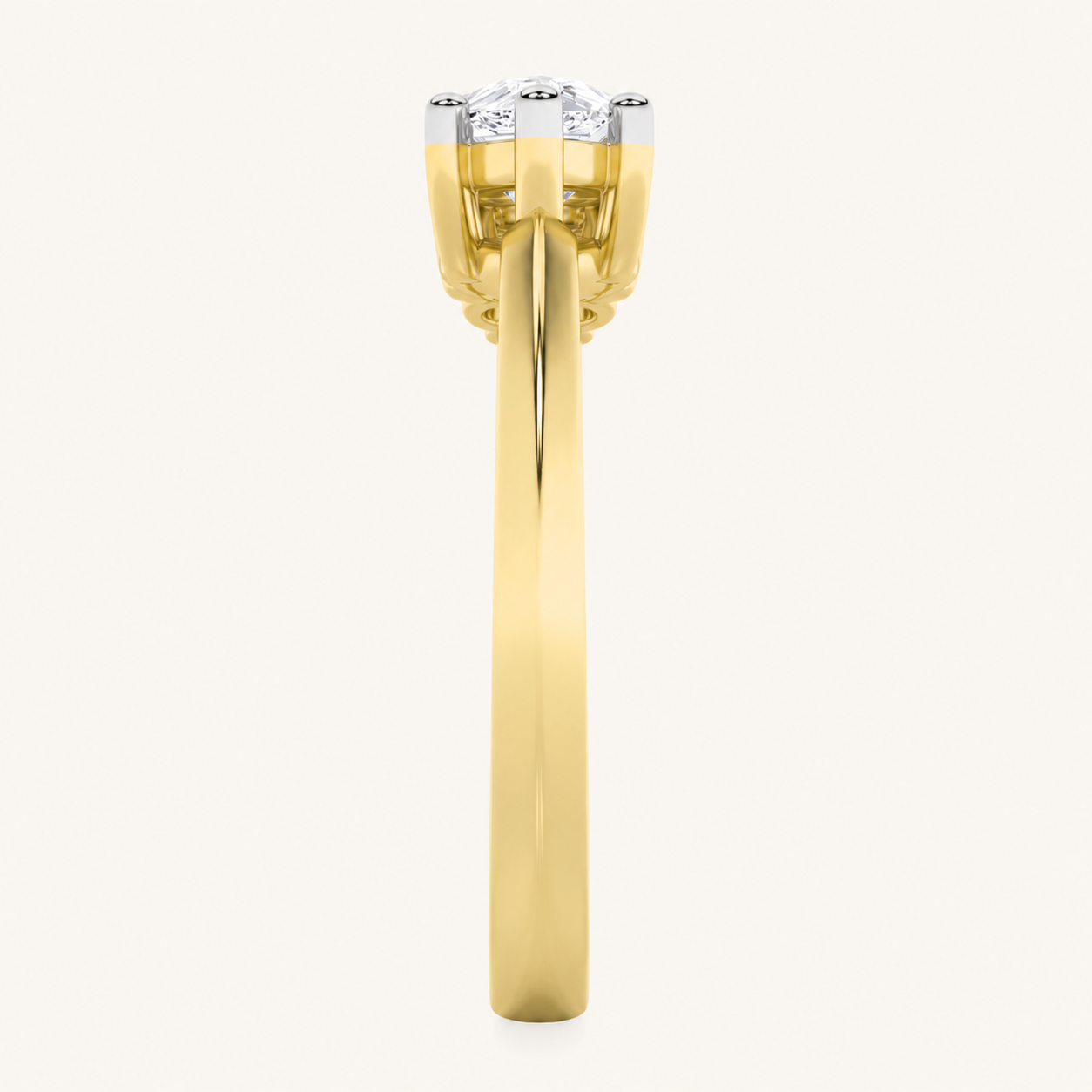 1 CT Pear Cut Lab Grown Diamond East West Fashion Ring