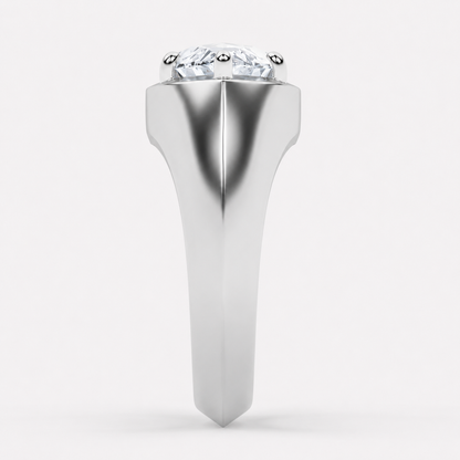 2CT Marquise Cut Lab Grown Diamond East West Solitaire Ring