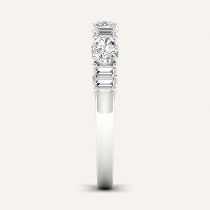 1.00CT Oval Cut Lab Grown Diamond Certified Lab Grown Diamond Band