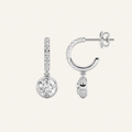 2CT Round Cut Lab Grown Diamond Dangle Earrings