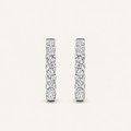 5CT Round Cut Lab Grown Diamond Inside Out Hoop Earrings