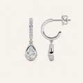 2CT Pear Cut Lab Grown Diamond Dangle Earrings