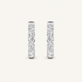3CT Round Cut Lab Grown Diamond Inside Out Hoop Earrings