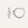 1CT Oval Cut Lab Grown Diamond Hoop Earrings