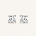 2CT Round Cut Lab Grown Diamond Stud Earrings
