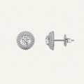 2CT Round Cut Lab Grown Diamond Vintage Inspired Stud Earrings