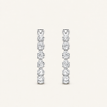 4.25CT Pear Cut Lab Grown Diamond Inside Out Hoop Earrings