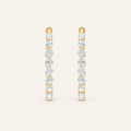 6CT Oval Cut Lab Grown Diamond Inside Out Hoop Earrings
