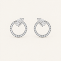 1.5CT Pear Cut Lab Grown Diamond Dangle Fashion Earrings