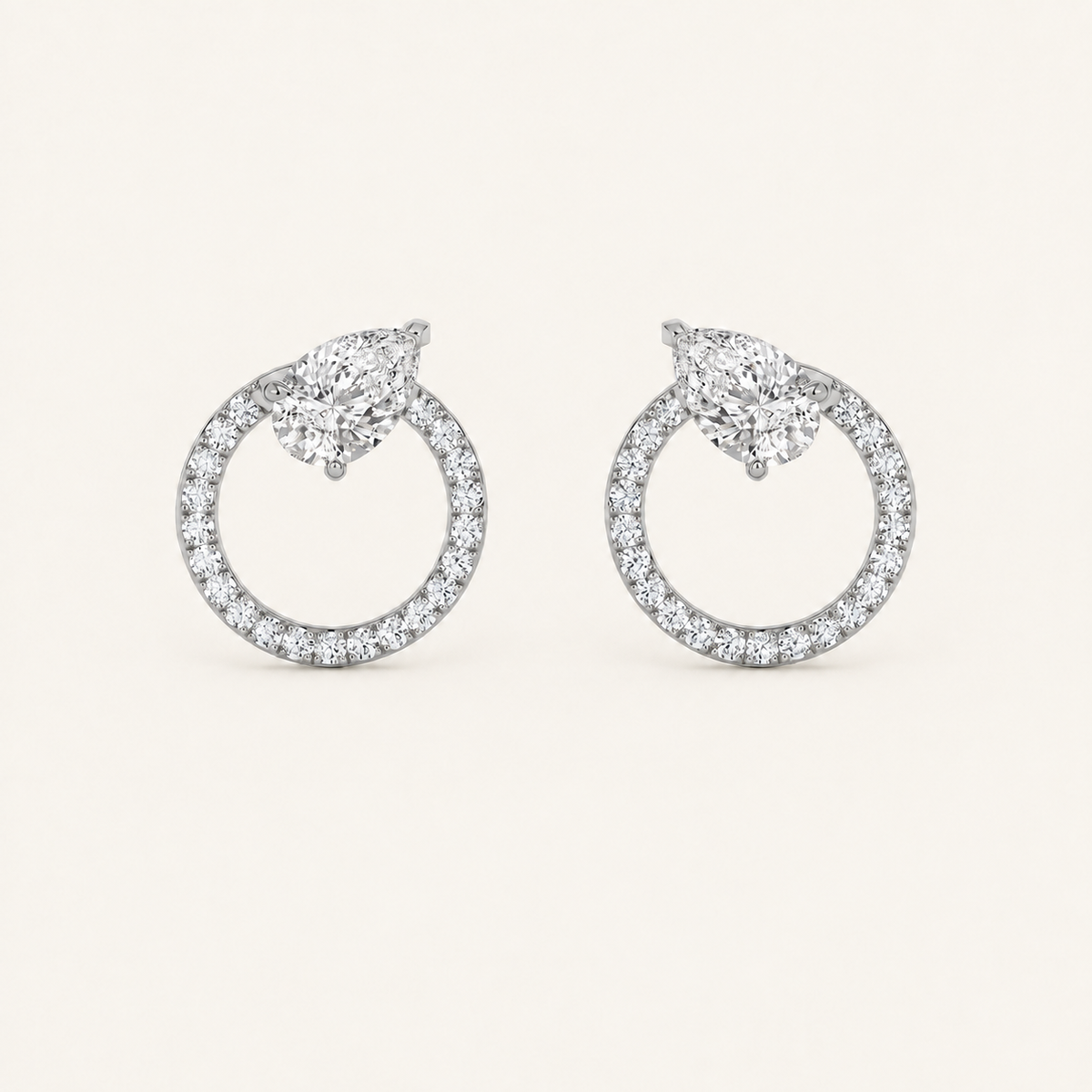 1.5CT Pear Cut Lab Grown Diamond Dangle Fashion Earrings